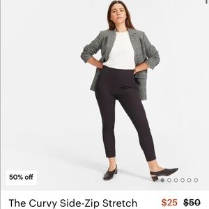 Everlane curvy side zip stretch cotton pant sz 2